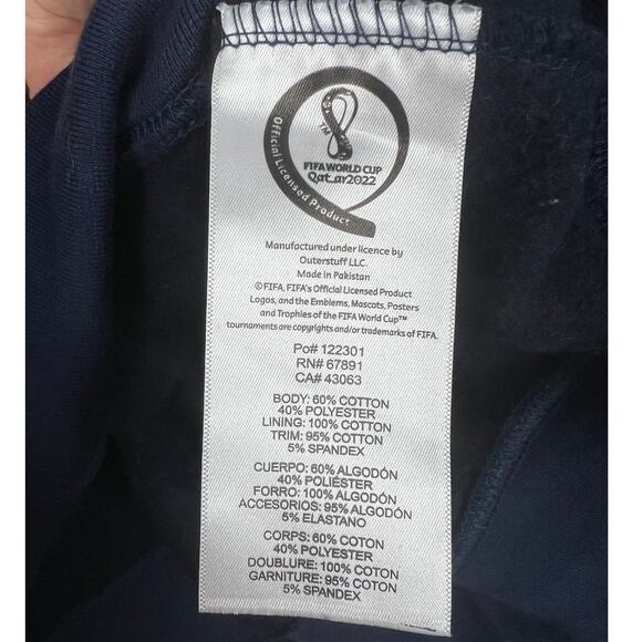 FIFA WORLD CUP Men's L Navy Blue Qatar 2022 USA Soccer Hoodie‎ Pullover Sweater - Picture 6 of 9
